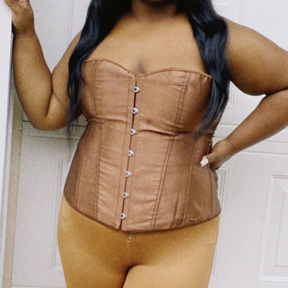 Corsets for Women Bustier Sexy Satin Lace up Overbust Corset Waist Cincher Top
